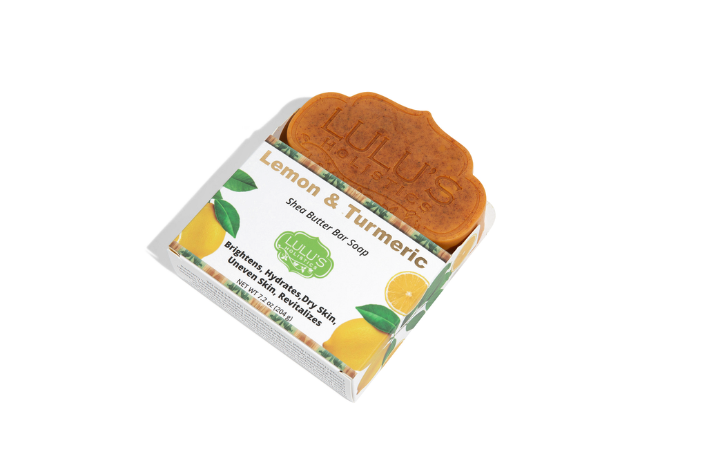 Lemon Turmeric Shea Butter Bar Soap – Brightening for Dark Spots & Uneven Tone